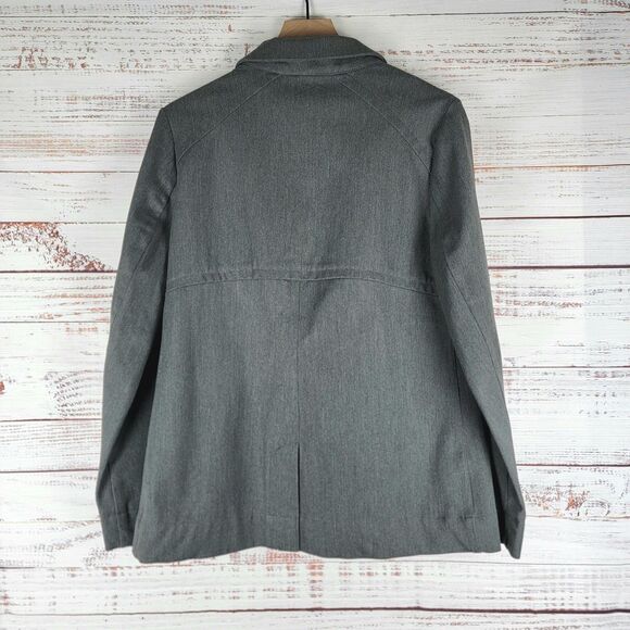 Eddie Bauer Travel Blazer Women's Size 12 Gray Travex Performance Utility Career - Picture 10 of 11
